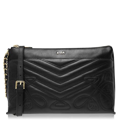 BIBA Leather Constance Cross Body Bag .